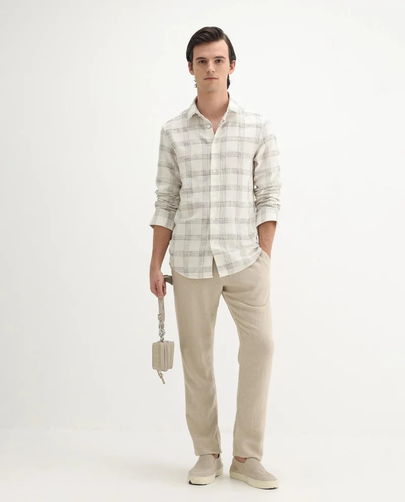 Rare Rabbit Men's Regular Fit Checked Shirt