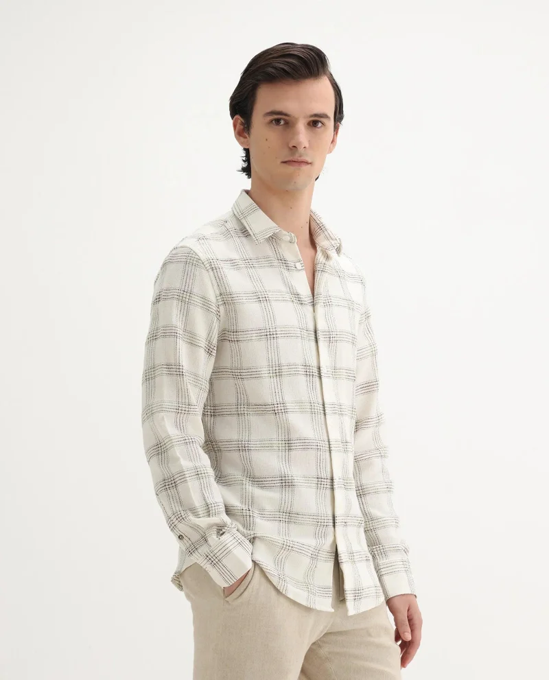 Rare Rabbit Men's Regular Fit Checked Shirt