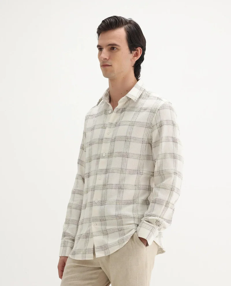 Rare Rabbit Men's Regular Fit Checked Shirt