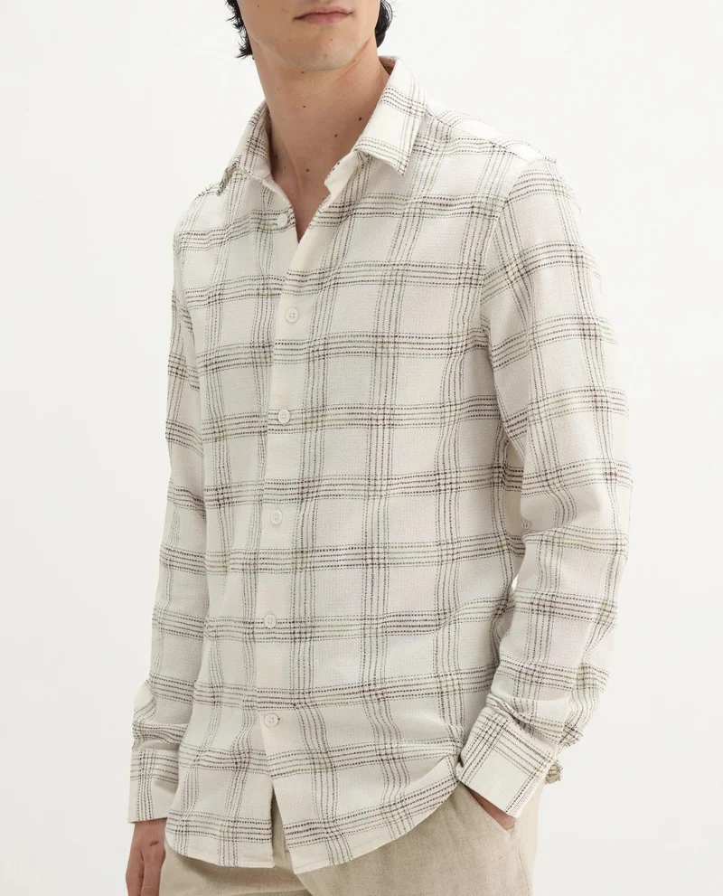 Rare Rabbit Men's Regular Fit Checked Shirt