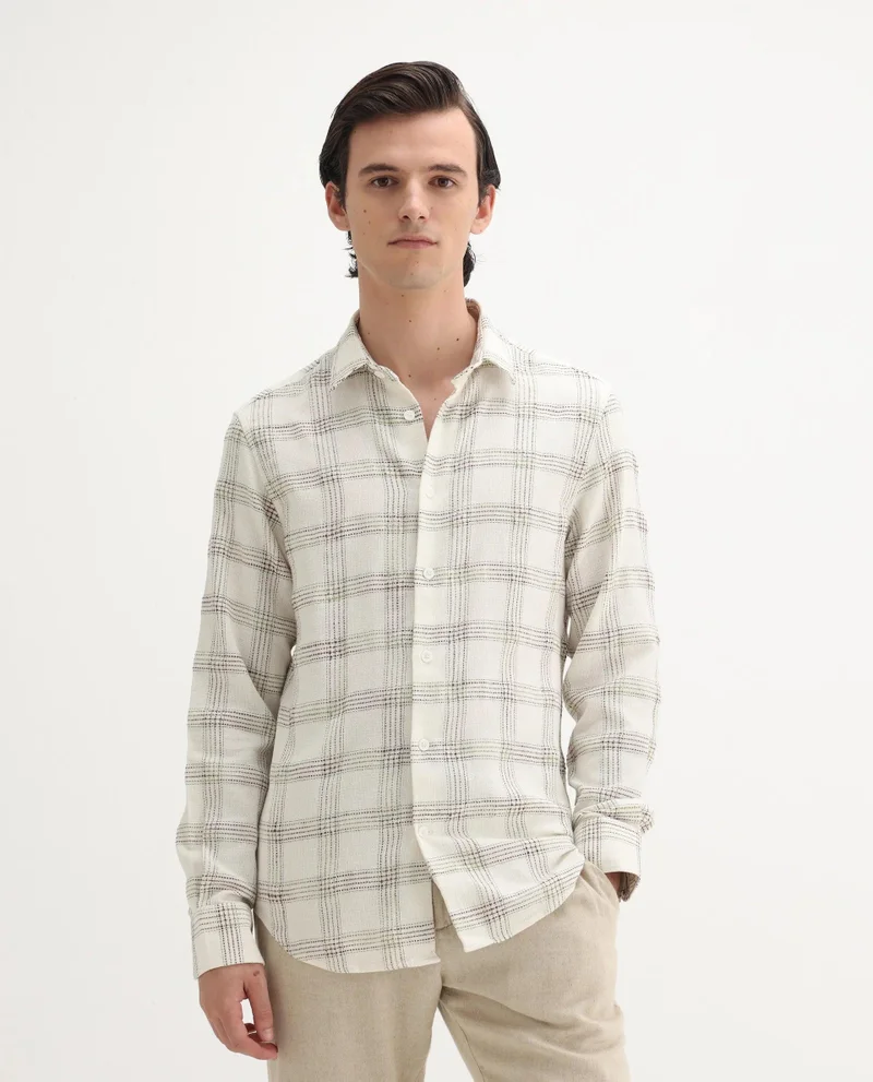 Rare Rabbit Men's Regular Fit Checked Shirt