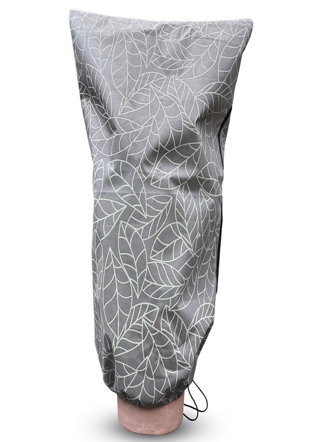 UB-STORE Plant Covers Freeze Protection 32"x47" in 4 Pack | Brown Winter Frost Blankets for Outdoor Plants | Reusable Garden Cover Bags with Zipper Drawstring | Cold Weather Shrub Protection Cloth - Image 1