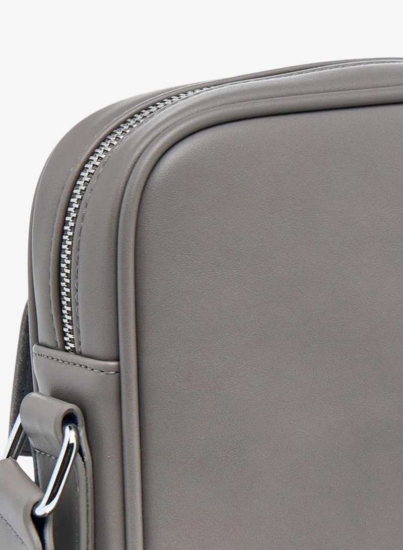DUCHINI GREY Solid Crossbody Bag with Adjustable Strap for Men | Best Price UAE