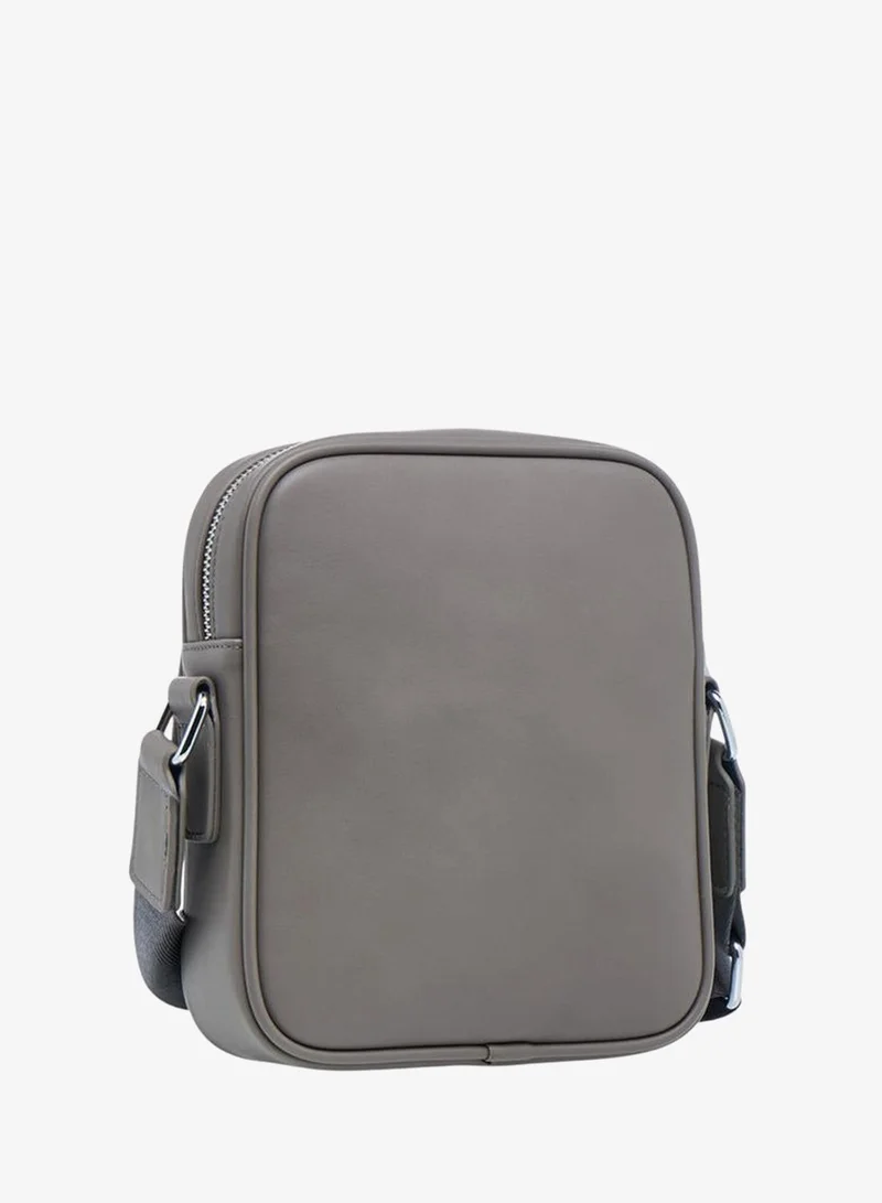 DUCHINI GREY Solid Crossbody Bag with Adjustable Strap for Men | Best Price UAE