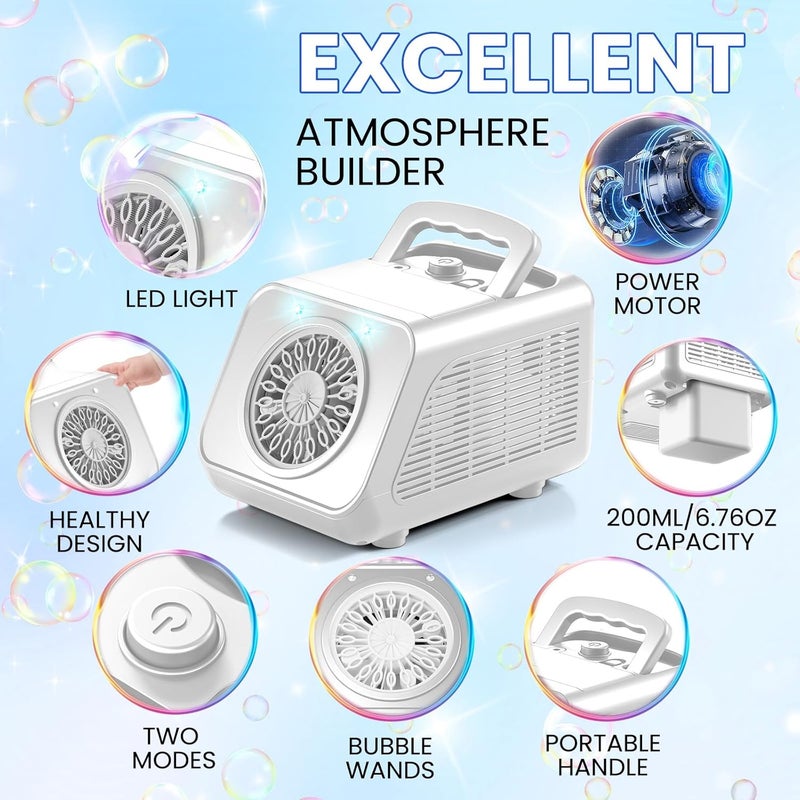 Tecnock Bubble Machine, Automatic Bubble Blower 15000+ Bubbles Per Minute - Image 4