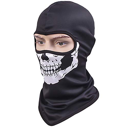 TClian Skull Mask Balaclava Ghost Skeleton Bandana Motorcycle Full Face Mask Military Tactical Airsoft Masks Halloween Mask (Skull-01) - Image 2