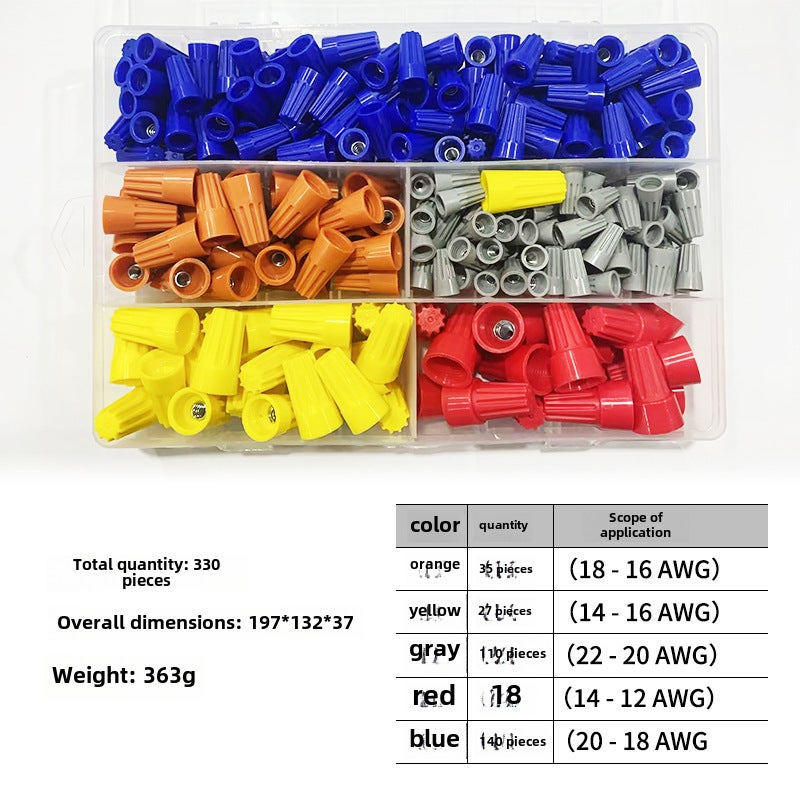 Spiral Wire Cap Waterproof Crimp Terminals P1P2P3P4P6 330 only press-on cap set box 