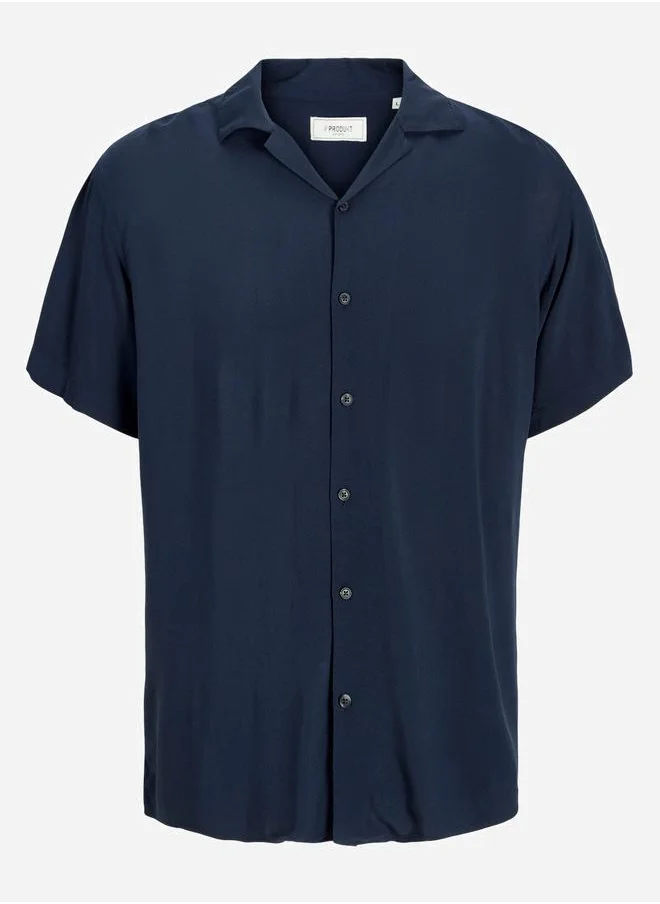 PRODUKT Produkt Solid Resort Collar Short Sleeve Shirt