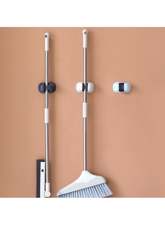 NIBEMINENT Mop Broom Holder Wall Mounted 2Pcs BLue Dark blue 4.7X9.5X5.9cm - Image 2