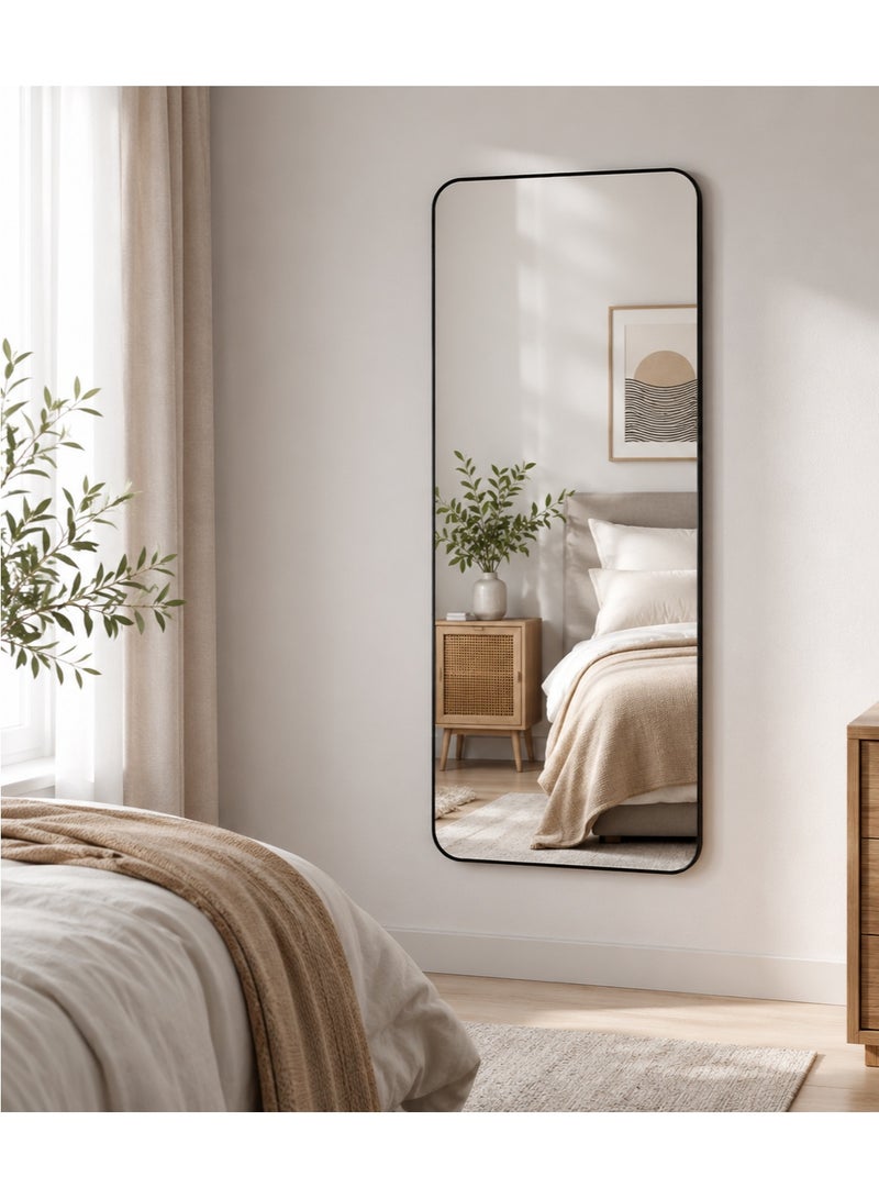 NKX Wall Mounted Full Length Mirror, Modern Slim Rectangular Dressing Mirror, HD Clear Reflection,  Space-Saving Hanging Mirror for Bedroom, Living Room and  Entryway Mirror 30x120 cm - Image 5
