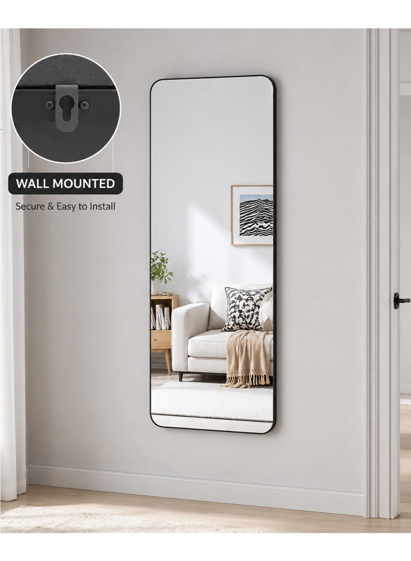 NKX Wall Mounted Full Length Mirror, Modern Slim Rectangular Dressing Mirror, HD Clear Reflection,  Space-Saving Hanging Mirror for Bedroom, Living Room and  Entryway Mirror 30x120 cm - Image 2