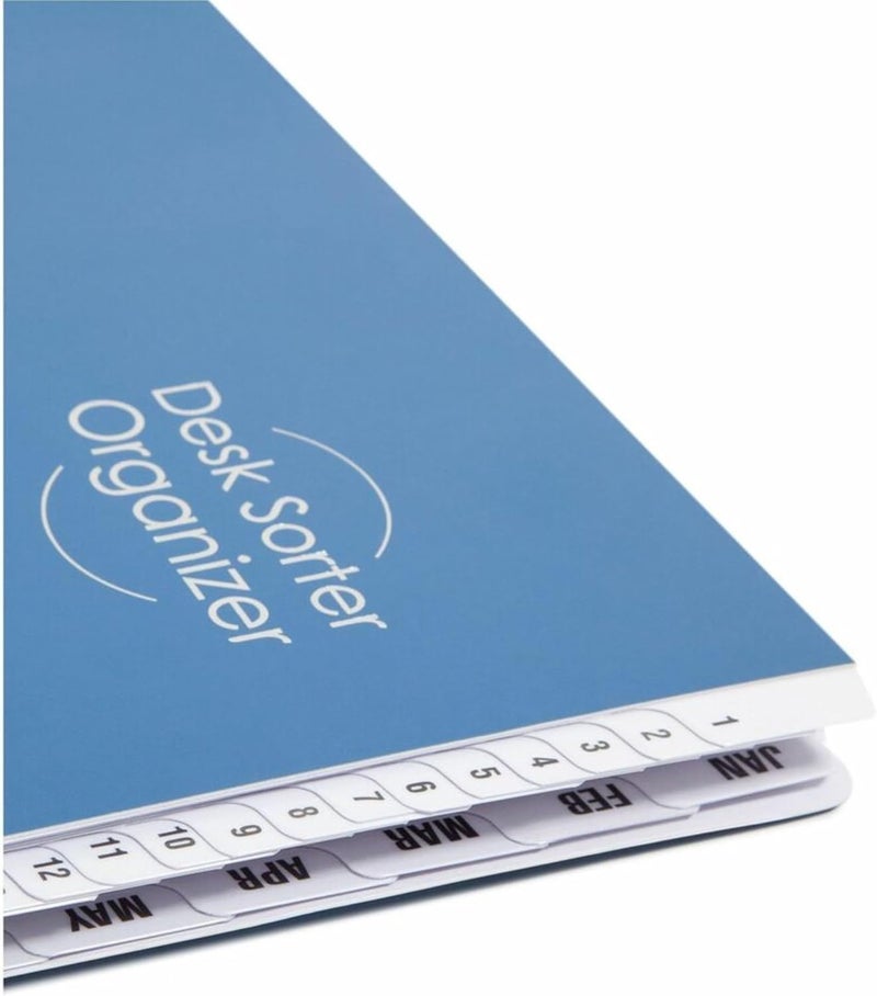 Smead Desk File/Sorter, Daily (1-31) and Monthly (Jan.-Dec.), 43 Dividers, Letter Size, Blue (89235) - Image 2