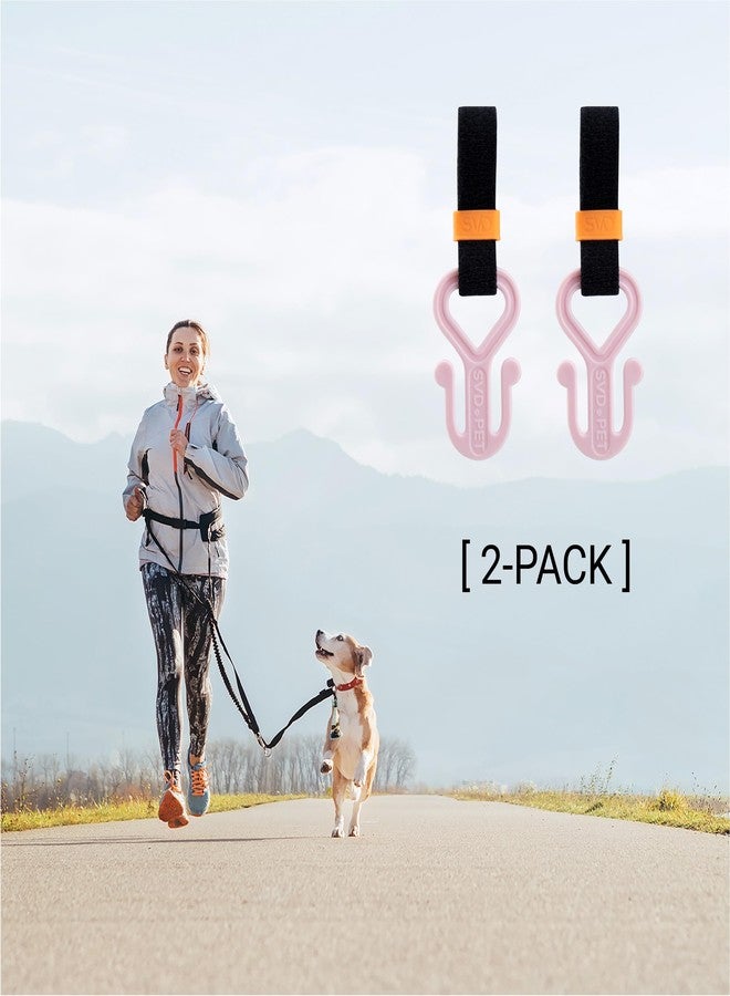 SVD.PET 2PC Dog Poop Bag Holder, Waste Bag Holder, Dog Poop Bag Carrier, Hand Free Holder (Pink) - Image 4