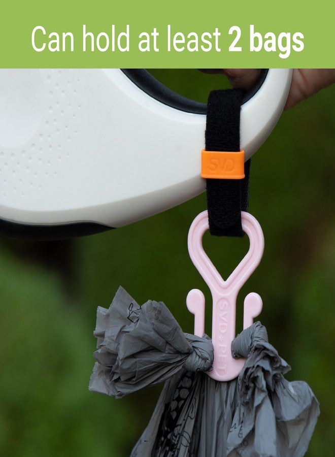 SVD.PET 2PC Dog Poop Bag Holder, Waste Bag Holder, Dog Poop Bag Carrier, Hand Free Holder (Pink) - Image 3