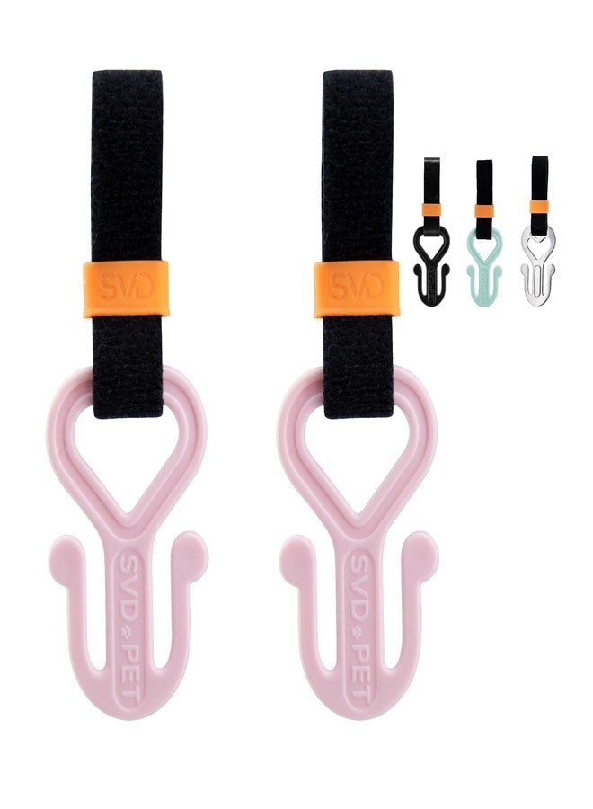 SVD.PET 2PC Dog Poop Bag Holder, Waste Bag Holder, Dog Poop Bag Carrier, Hand Free Holder (Pink) - Image 1