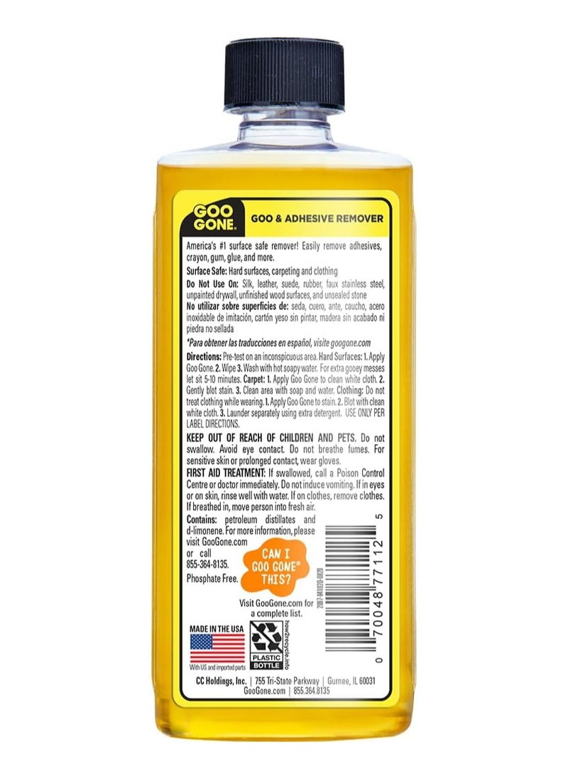 Goo Gone Goo Gone Goo and Adhesive Remover 8oz Removes Sticky Gummy Goey Messes  - Image 2