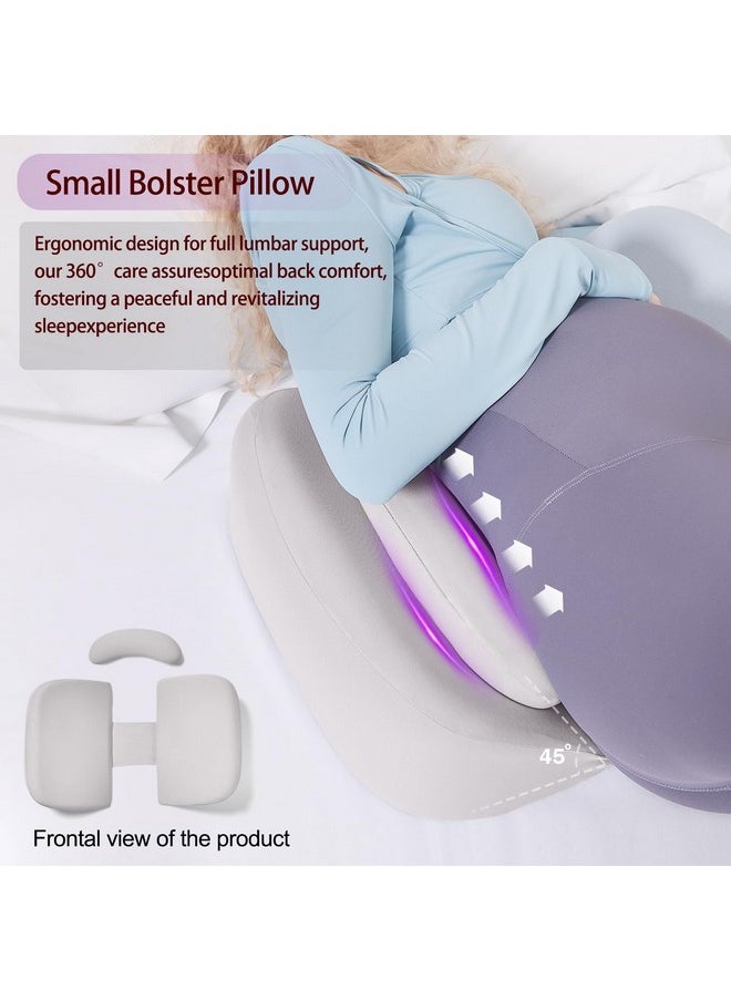 WEIKA - Pregnancy Pillows for Sleeping, Upgraded Memory Foam Maternity Pillow, Pregnancy Body Pillow for Pregnant Women with Removable, Washable Cover, Support for Belly,Back (Light Grey) - Image 1