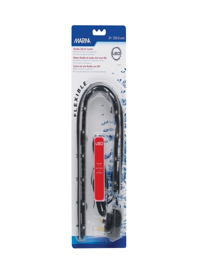 Marina LED Curtain Betta Aquarium Air Pump, 21-Inch, Red - Image 1