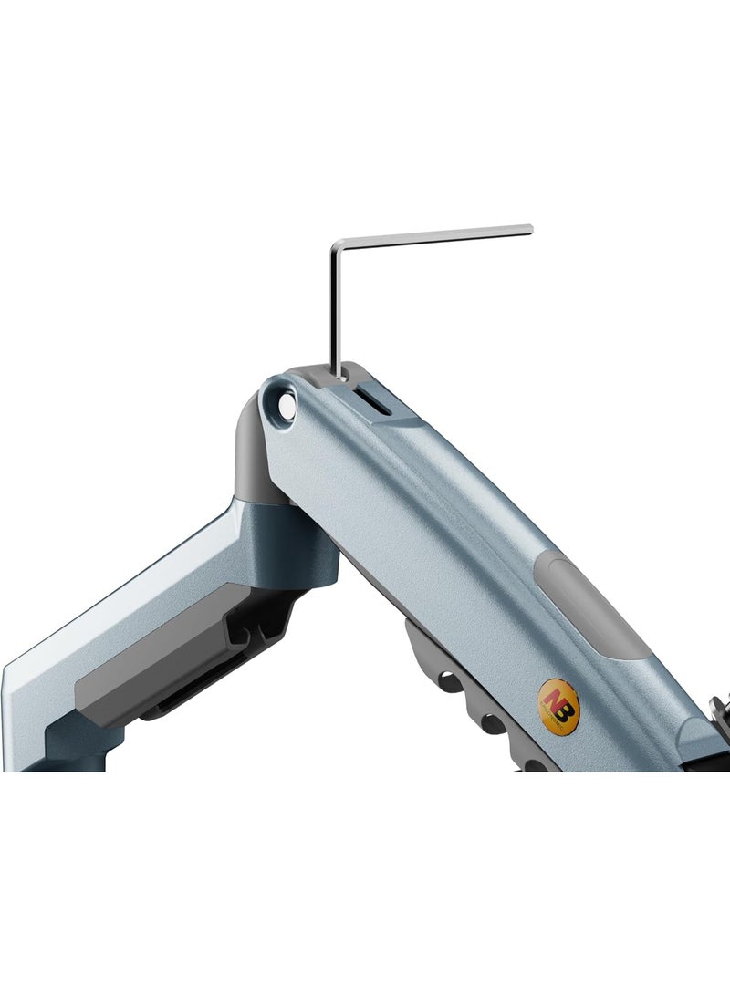 NB NORTH BAYOU North Bayou NB F80 Monitor Stand – Shock Absorber Arm, Fits 17"-30" Screens, Supports 2–9 kg, New Version – Teal Blue - Image 4