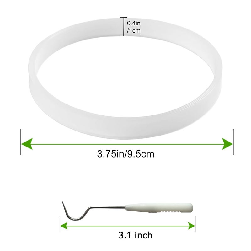BEBEEPOO 3 Pack Rubber Gaskets Replacementï¼ŒBEBEEPOO Rubber Gaskets 3.94 inch Sealing Gaskets White O-Ring Replacement Parts for Blender CT680 BL456-30 BL681A BL682,blender base and blade are 7 fins. - Image 2