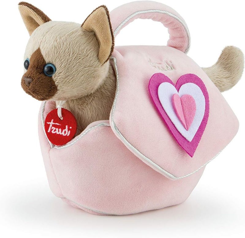 TRUDI Trudi Kitty in pink bag with hearts 29716