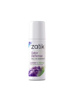 zatik Zatik Naturals - Odor Defense Roll-on Deodorant, Lavender and Moringa, Cruelty-free Vegan, pH Balanced, Bio-degradable, free from Aluminum, Parabens non Toxic, 3.0 fl oz, 90ml 