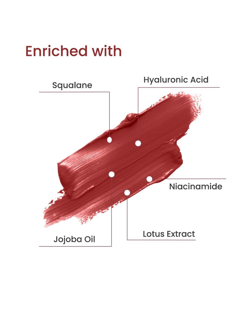 Earth Rhythm Earth Rhythm Airy Weary Lipstick   Eroso Moisturize Dry chapped Lips Matte Finish   Hyaluronic Acid Jojoba Seed Oil  Lotus extract   3.5 gm  - Image 3