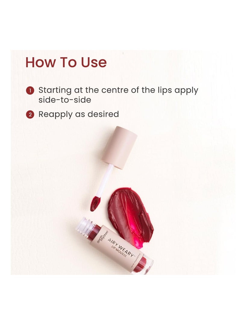 Earth Rhythm Earth Rhythm Airy Weary Lipstick   Eroso Moisturize Dry chapped Lips Matte Finish   Hyaluronic Acid Jojoba Seed Oil  Lotus extract   3.5 gm  - Image 5