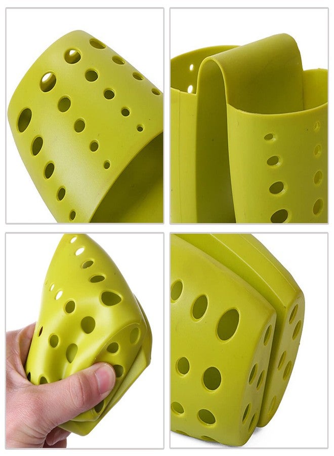 TXIN Sink Hanging Drain Basket, Double Sponge Sink Holder Silicone Kitchen Gadget Storage Organizer, Grey - Image 3