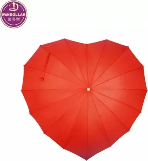 ELEVEN MARKETS Heart Umbrella Red Heart Shaped Umbrella Special Design Large Boston Umbrella