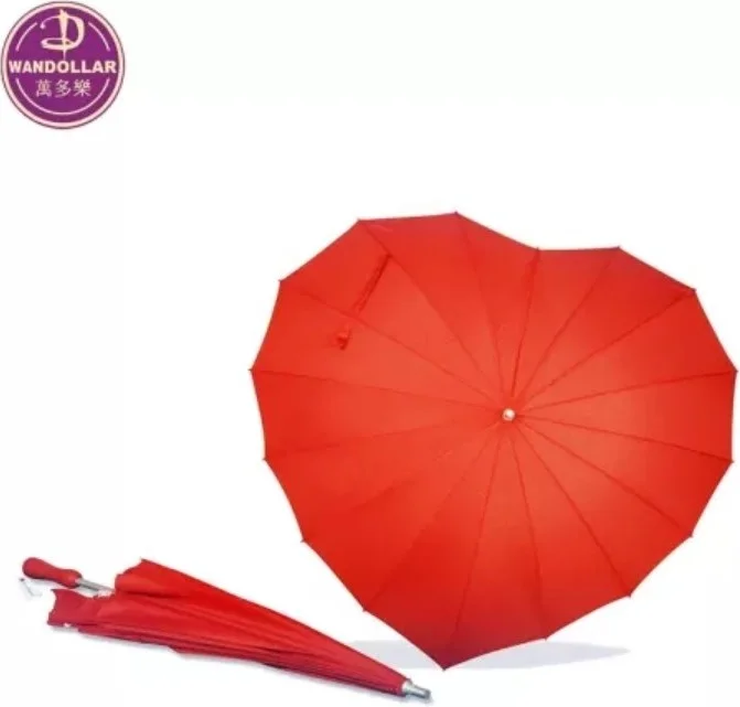ELEVEN MARKETS Heart Umbrella Red Heart Shaped Umbrella Special Design Large Boston Umbrella