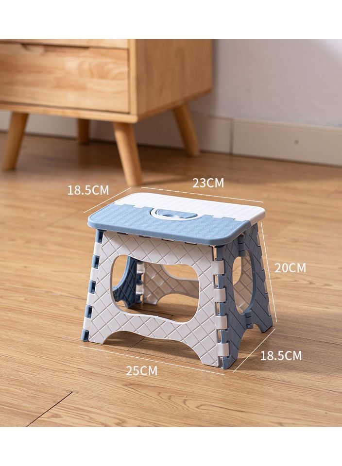 Portable Home Outdoor Folding Stool, Blue - Image 1