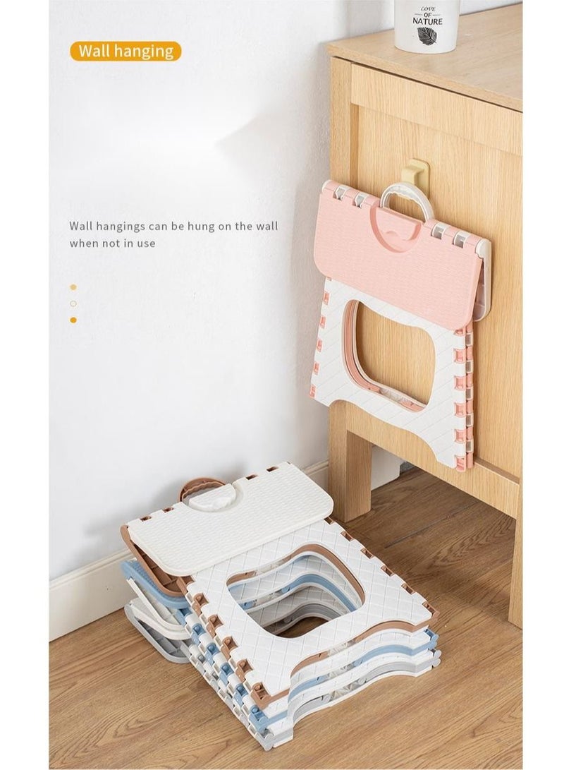 Portable Home Outdoor Folding Stool, Blue - Image 3