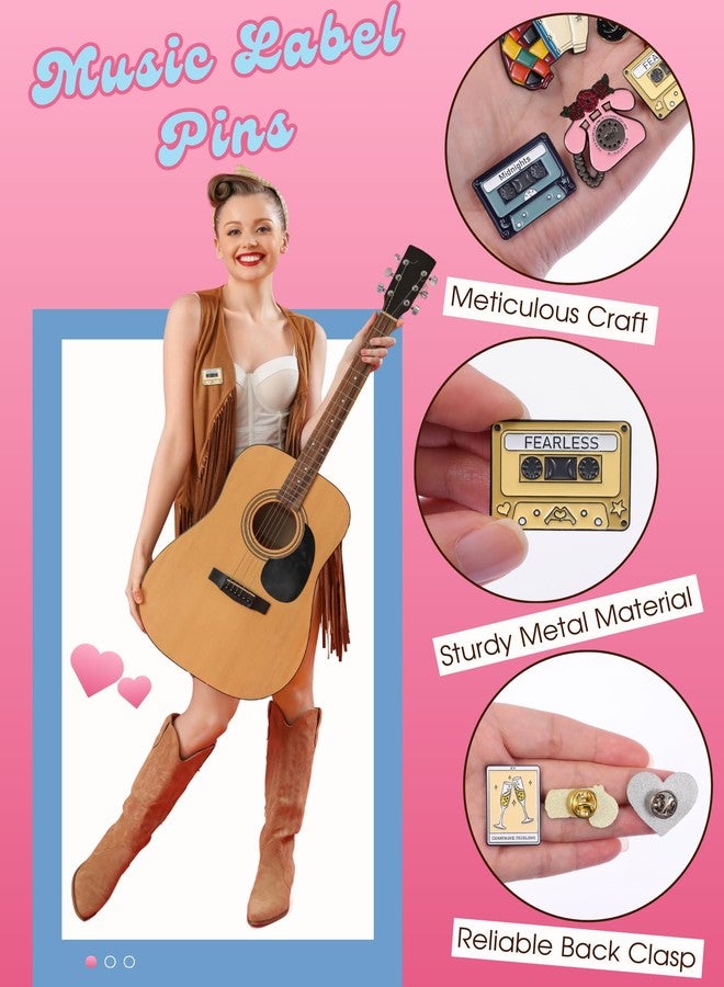 beyonday Creative Singer Pins for Collection 8pcs Lyrics Album Inspired Brooch Pins for Fans Friendship Brooch Music Lover Enamel Pins on Backpacks Clothes Jeans Hats Concert Gifts for Enthusiasts Women Adults - Image 4