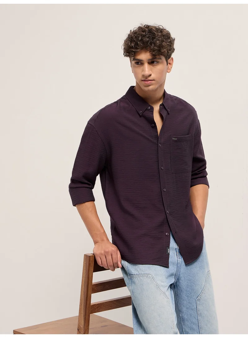 THE BEAR HOUSE Men’s Long Sleeve Shirt – Classic, Comfortable and Stylish Essential for Work, Travel or Casual Outings