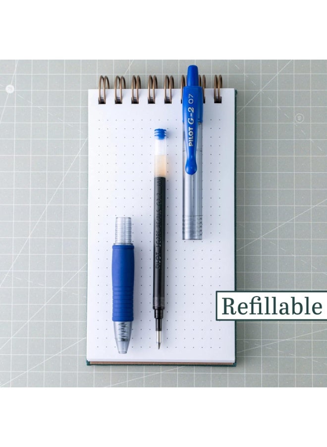 Pilot G2 Premium Gel Roller Pens, Fine Point 0.7 mm, Blue Ink Pens Fine Point, Pack of 12 - Ideal for School, Journaling, and Office Writing - Image 3