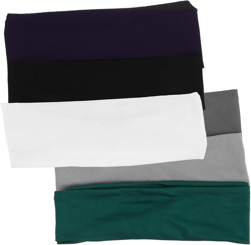 6 Pack Athletic Headbands For Men Moisture Wicking Sweatbands For Running Yoga Fitness - Image 2