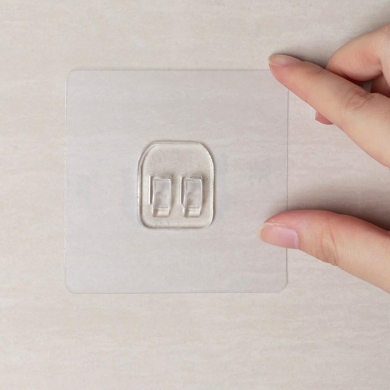 CANWAY 10 Pieces Self Adhesive Heavy Duty Patch Hook No Drilling Installation for Use Inside Home Kitchen - Image 1