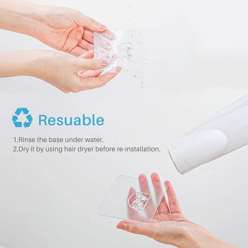 CANWAY 10 Pieces Self Adhesive Heavy Duty Patch Hook No Drilling Installation for Use Inside Home Kitchen - Image 5