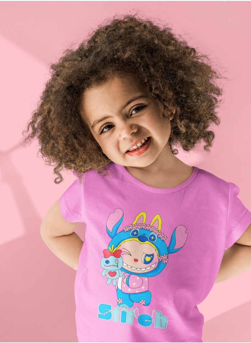 ZOOM LABUBU STITCH LOVE'S KIDS T-SHIRT 