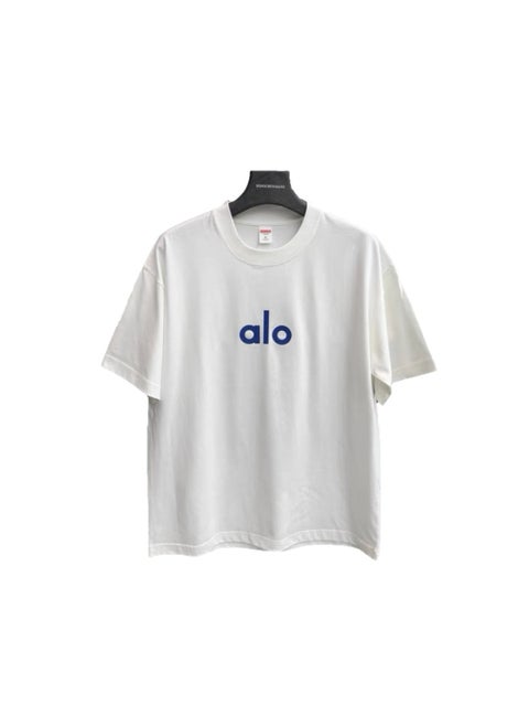 Alo Yoga round neck short sleeve T-shirt white