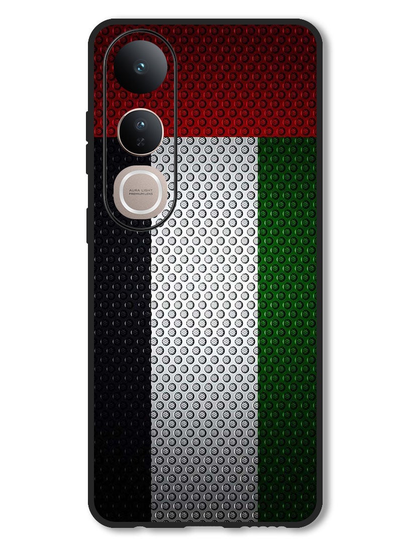 Theodor Case Compatible with Vivo V50 Lite Protection Shockproof Bumper Cover UAE Flag - Image 1