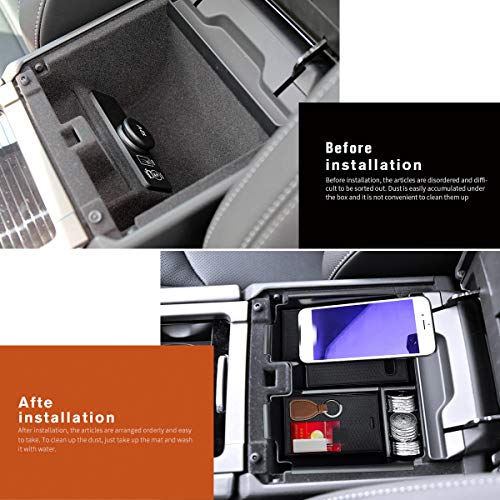 MARCHFA Center Console Organizer Tray Compatible for 2016 2017 2018 Range Rover Evoque Accessories Armrest Organizer Tray Insert Secondary Storage Box for Evoque 2015 2014 2013 2012 2011 - Image 3
