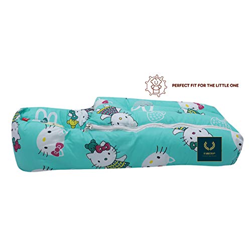Fareto Baby Sleeping Bag with Mattress(PI: Teddy)(0-6 Months) (Pista Green) - Image 3
