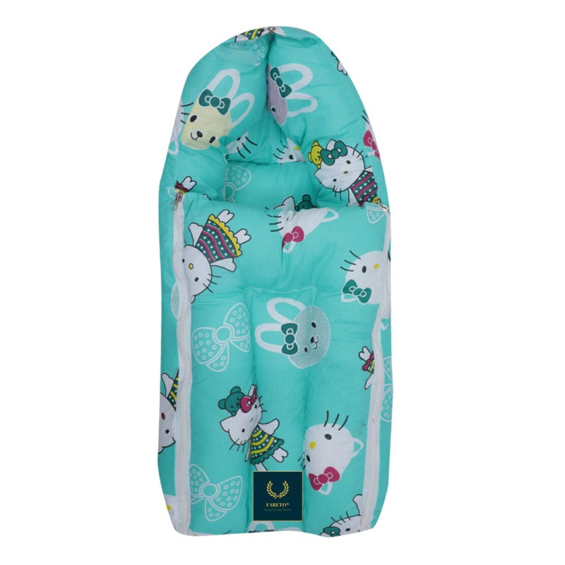 Fareto Baby Sleeping Bag with Mattress(PI: Teddy)(0-6 Months) (Pista Green) - Image 5