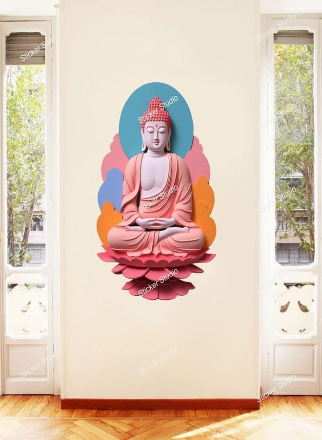 Sticker Studio Lord Buddha PVC Vinyl,Wall Sticker for Home Decor - Ideal for Living Room, Bedroom, Hall, Kids Room, Play Room (Size -45 cm x 45 cm) (Buddha (58 cm x 40 cm)) - Image 3