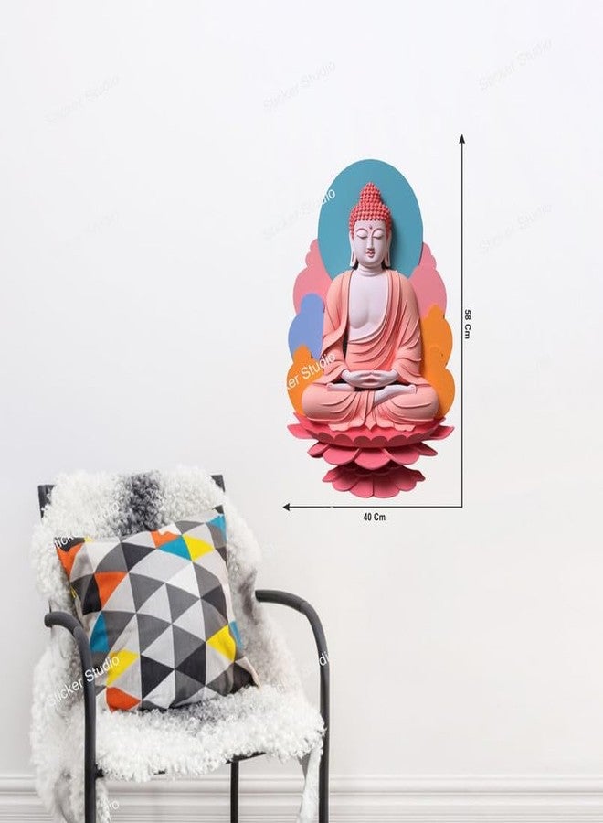 Sticker Studio Lord Buddha PVC Vinyl,Wall Sticker for Home Decor - Ideal for Living Room, Bedroom, Hall, Kids Room, Play Room (Size -45 cm x 45 cm) (Buddha (58 cm x 40 cm)) - Image 4