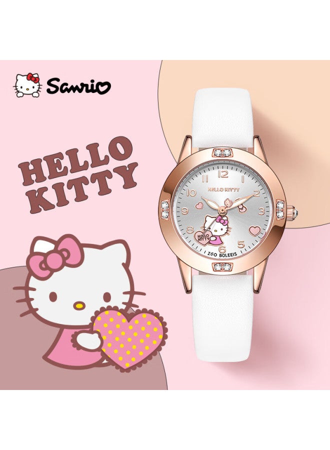 Hello Kitty ساعة كاتي للأطفال للأعمار من 6-12 سنة لطلاب المرحلة الابتدائية والمتوسطة، ساعة إلكترونية خاصة لفتيات سانريو، هدية عيد ميلاد - Image 1