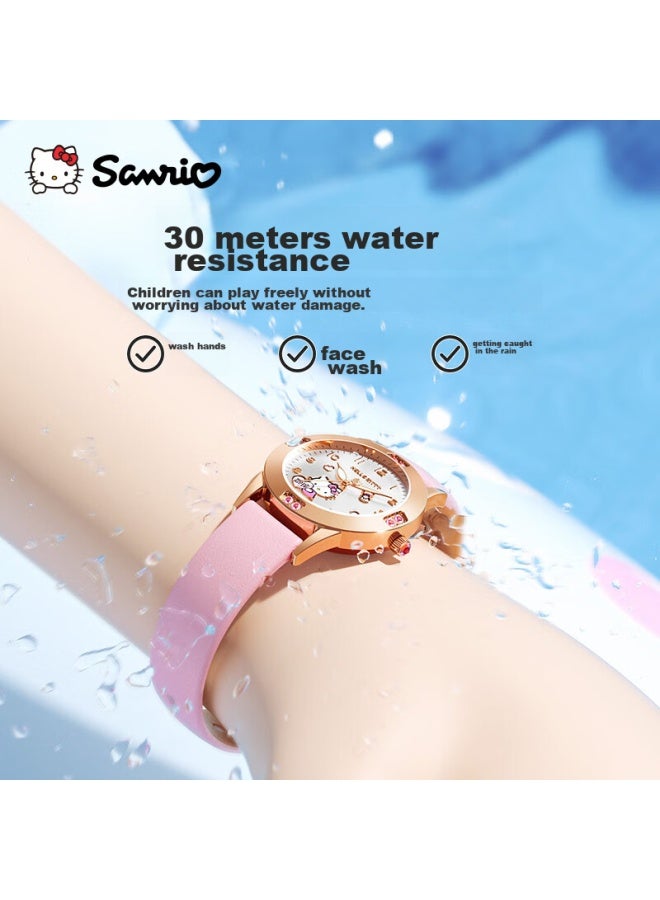 Hello Kitty ساعة كاتي للأطفال للأعمار من 6-12 سنة لطلاب المرحلة الابتدائية والمتوسطة، ساعة إلكترونية خاصة لفتيات سانريو، هدية عيد ميلاد - Image 4