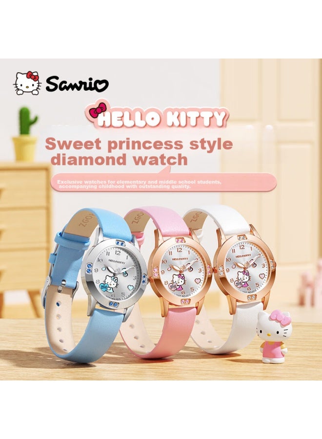 Hello Kitty ساعة كاتي للأطفال للأعمار من 6-12 سنة لطلاب المرحلة الابتدائية والمتوسطة، ساعة إلكترونية خاصة لفتيات سانريو، هدية عيد ميلاد - Image 2